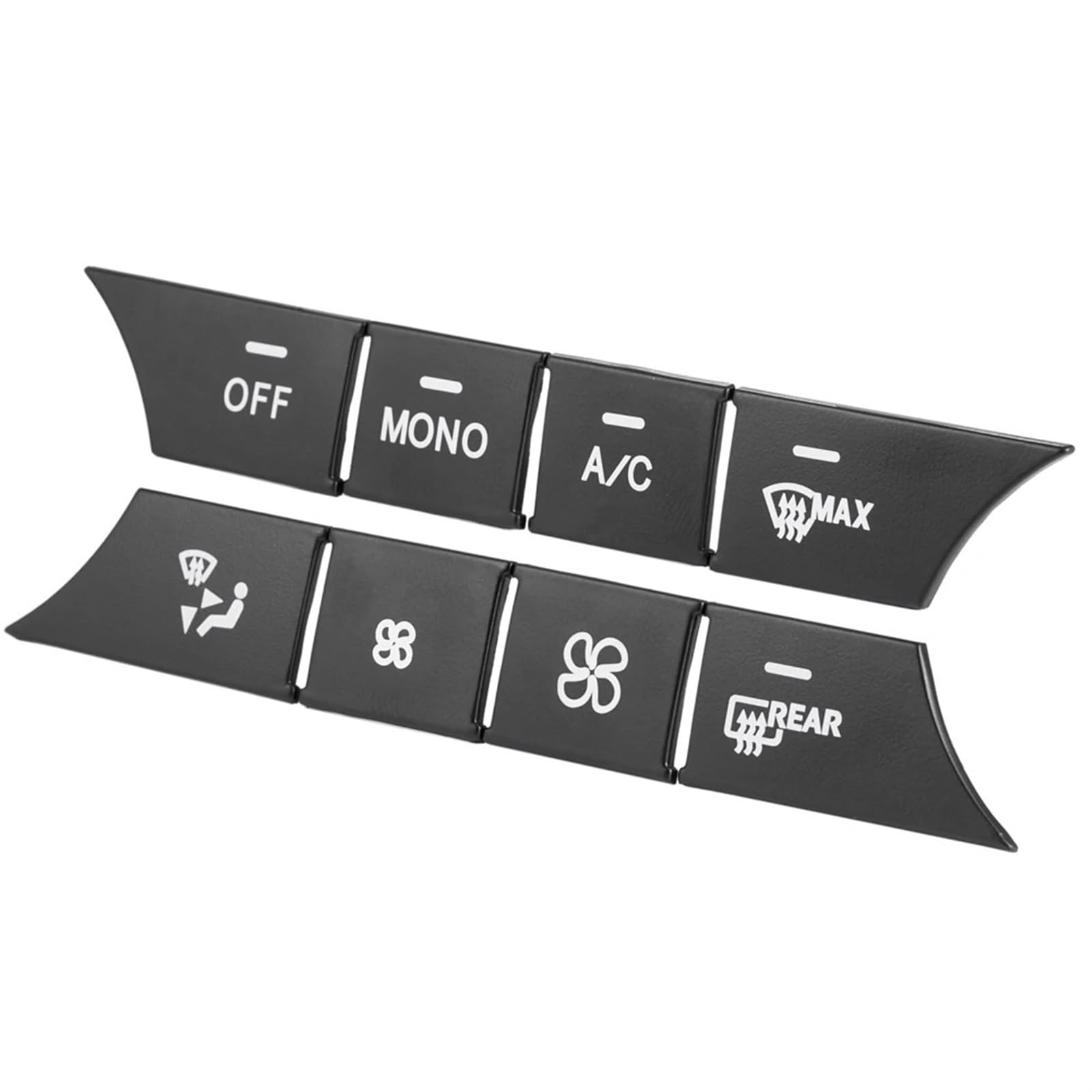 UEGVJIAS Autodekoration Kompatibel mit Benz für GLK X204 2008 2009–2015 ABS-Auto-Zentralkonsole, Klimaanlage, A/C-Schalter, Knopf-Aufkleber, Abdeckung, schwarzer Innenraum(A) von UEGVJIAS