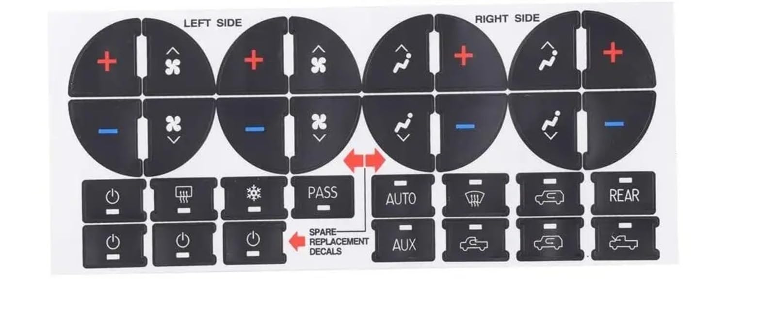 UEGVJIAS Autodekoration Kompatibel mit Buick für Enclave CX CXL 2006–2012, Auto-Klimaanlage, Armaturenbrett-Knopf-Reparatur-Set, Aufkleber, Ersatzzubehör(C) von UEGVJIAS