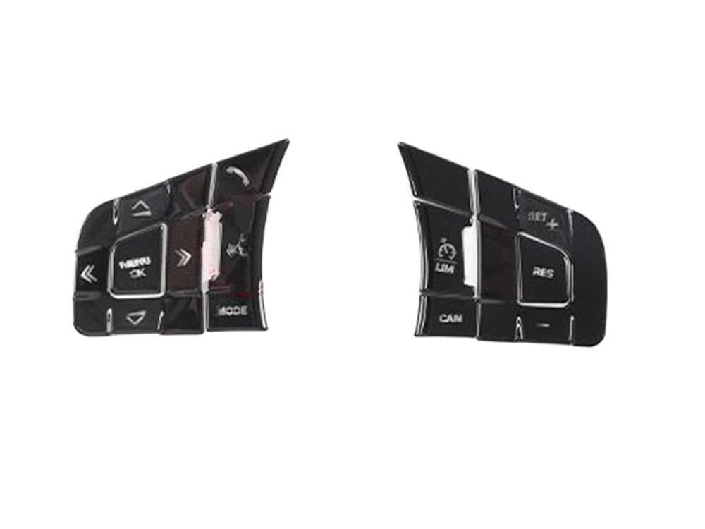 UEGVJIAS Autodekoration Kompatibel mit Jaguar für XF XJ 2010-2019 Edelstahl Schwarz Auto Zentralsteuerung Multimedia Air Button Cover Zieraufkleber(Steering Wheel B) von UEGVJIAS