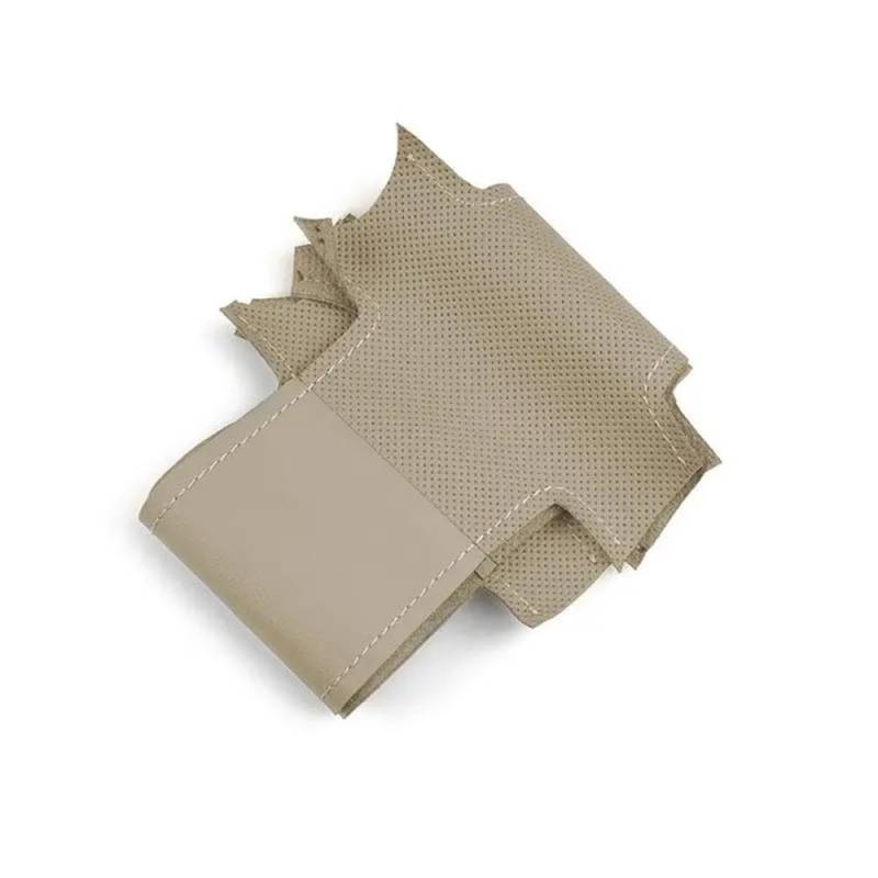 UEGVJIAS Autodekoration Kompatibel mit Peugeot für 508 für 508 SW 2011-2018 Perforierte PU-Verkleidung Handgeflochtene Innenlenkradabdeckung(Beige) von UEGVJIAS