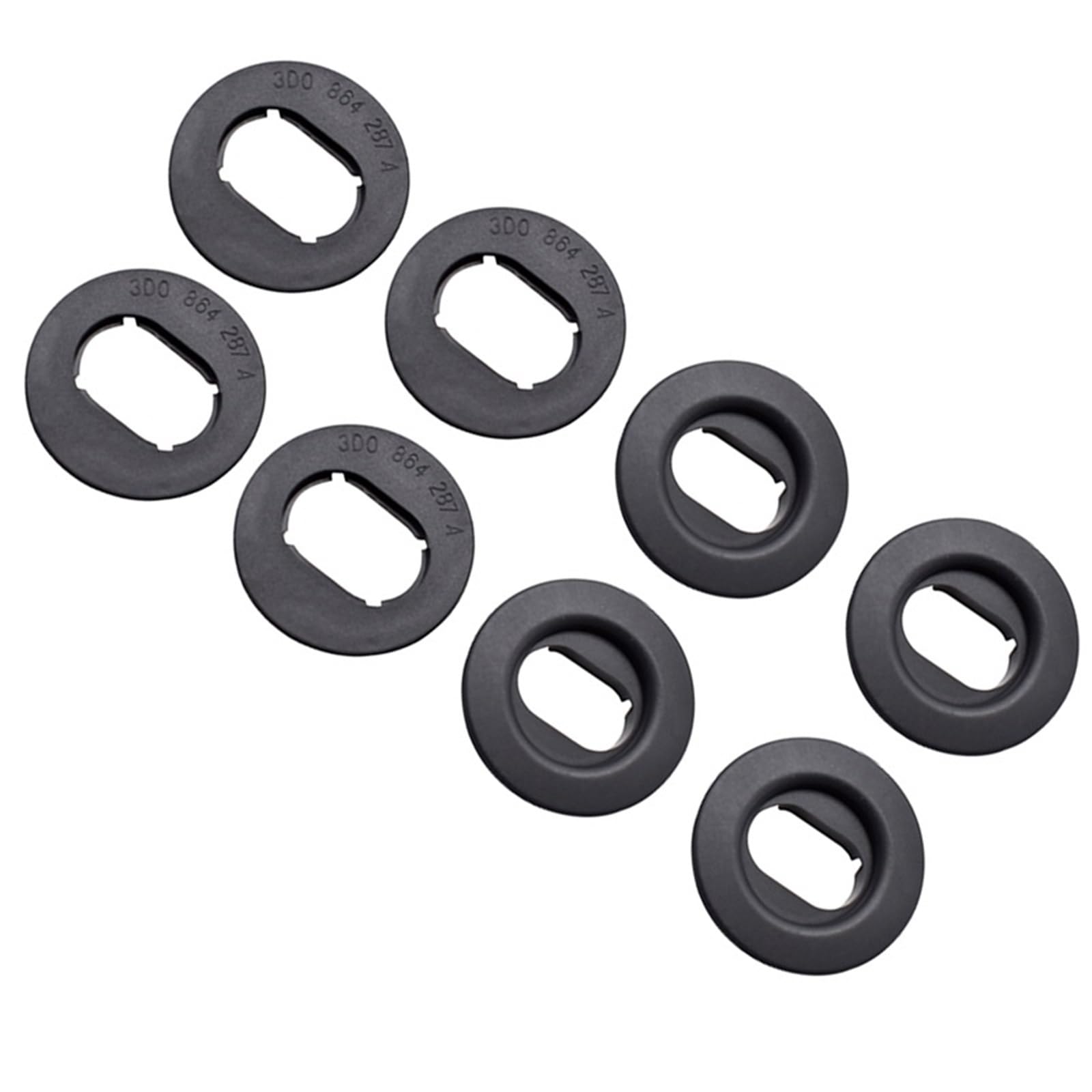 UEGVJIAS Autofußmatten 3D0864851B41 3D0061795B41 Kompatibel Mit SEAT Für Leon MK1 Für Arosa Für MII Auto Boden Matte Fastener Clips Teppich Oval Clamp(Black) von UEGVJIAS