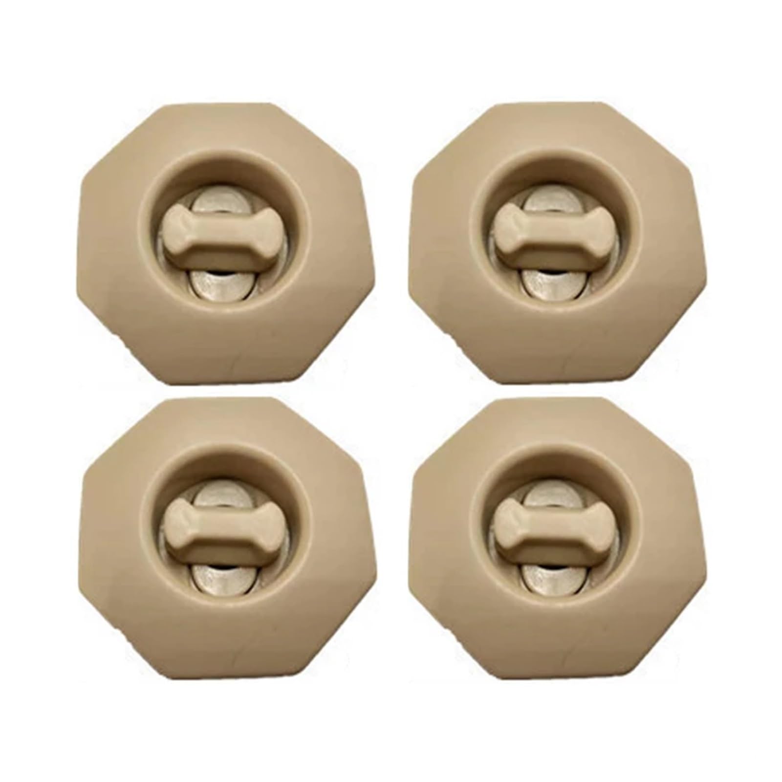 UEGVJIAS Autofußmatten 4 Stück Universal Abnehmbare Auto-Bodenmatte Anti-Rutsch-Cliphalter Ärmel Auto-Teppich-Befestigungsklemmen Innenausstattung Autozubehör(4Pcs Beige) von UEGVJIAS