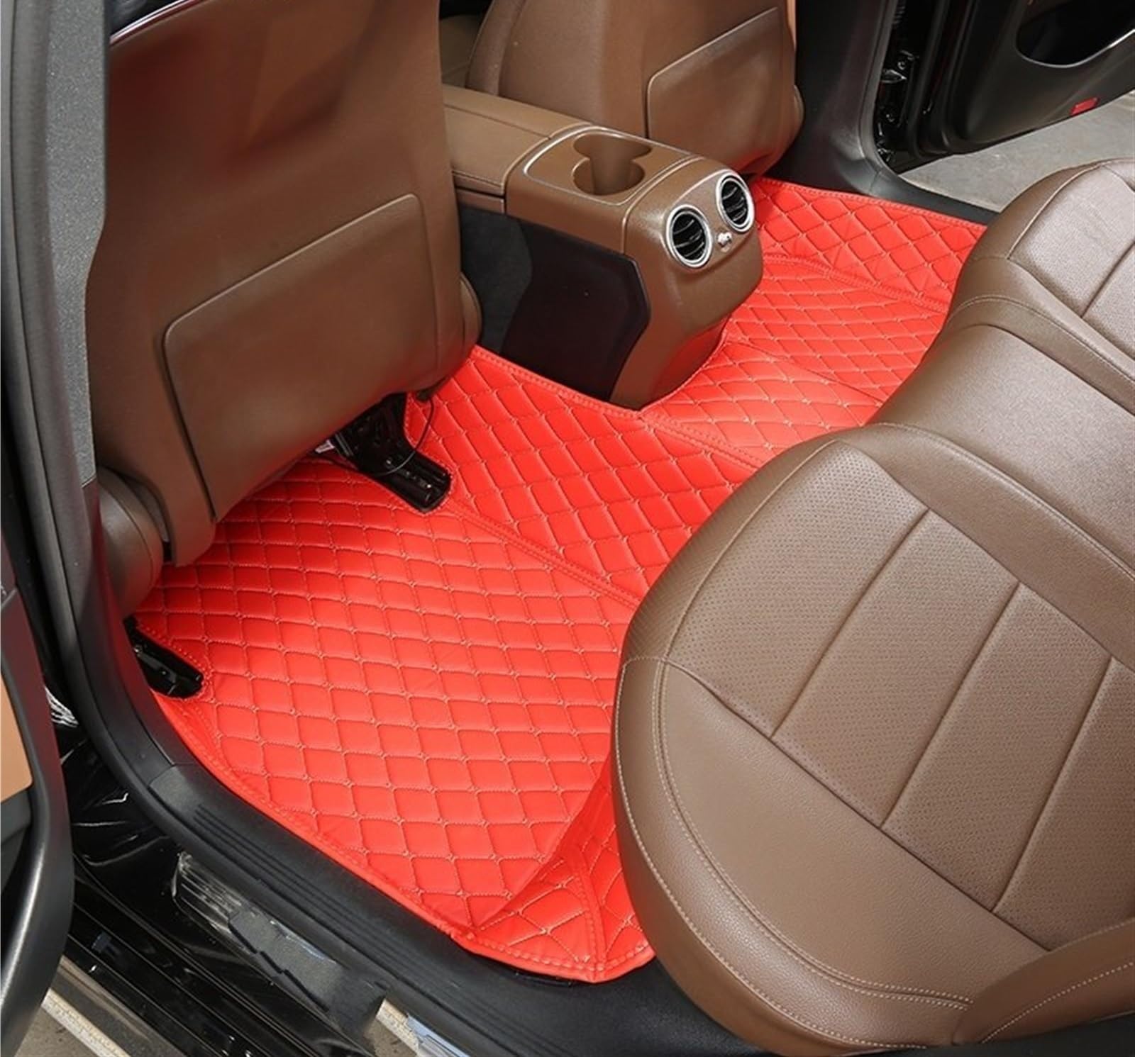 UEGVJIAS Autofußmatten Kompatibel mit Chevrolet für Spark 2011-2015 1 Stück benutzerdefinierte PU-Auto-Fußmatten Innenausstattung Teppiche Fußpolster(Rear Mat-06) von UEGVJIAS