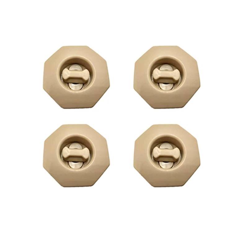 UEGVJIAS Autofußmatten Universal Auto Boden Matte Clips Halter Grip Teppich Befestigung Klemme Schnalle Haken Verschluss Retainer Anti Skid Retainer Auto Zubehör(4 pcs Beige) von UEGVJIAS