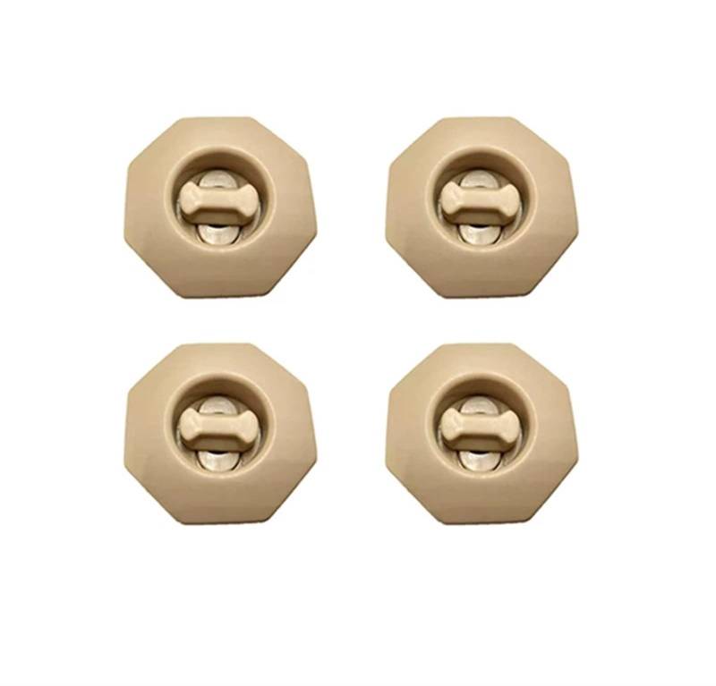 UEGVJIAS Autofußmatten Universal Auto Kofferraum Bodenmatte Clip Teppich Befestigungsklemme Schnalle Haken Verschluss Halter Widerstandsfähige Teile Anti-Rutsch-Halter Drehbar(4 pcs Beige) von UEGVJIAS