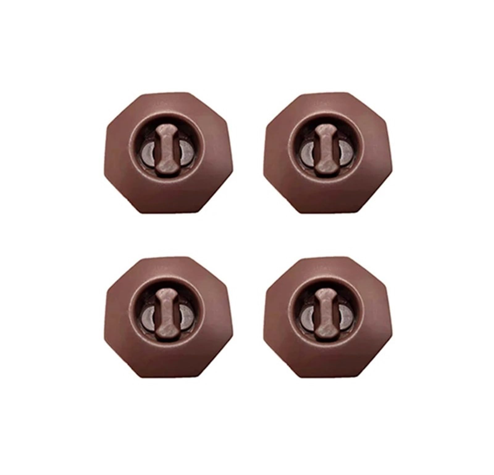 UEGVJIAS Autofußmatten Universal Auto Kofferraum Bodenmatte Clip Teppich Befestigungsklemme Schnalle Haken Verschluss Halter Widerstandsfähige Teile Anti-Rutsch-Halter Drehbar(4 pcs Brown) von UEGVJIAS