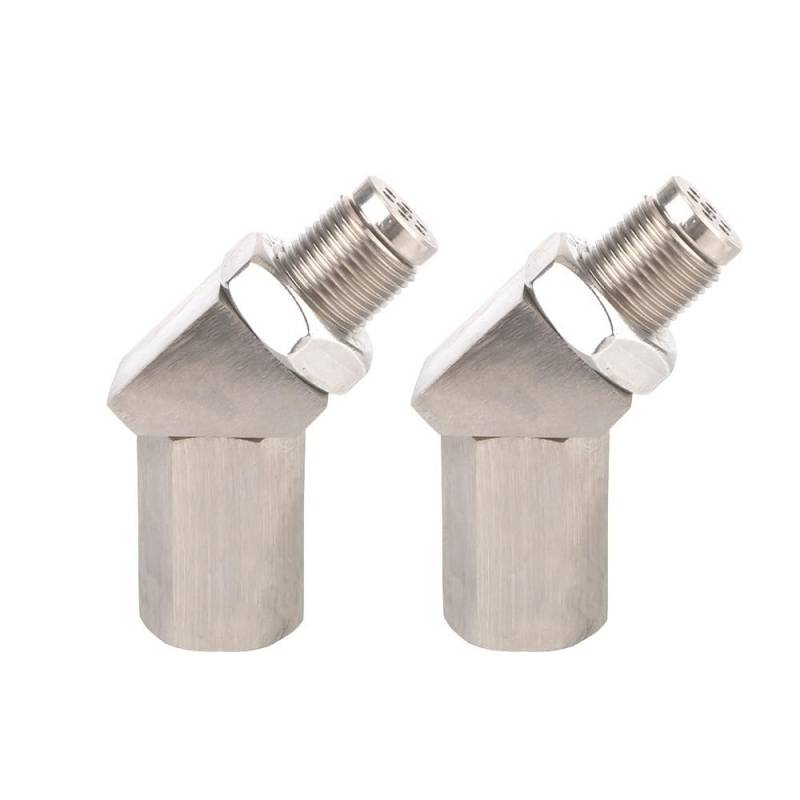 UEGVJIAS Kfz-Sauerstoffsensor Auto Sauerstoff Sensor Extender Spacer Katalysator O2 Sensor Verlängerung 0/45/90 Grad M18X1,5 Adapter Universal(45degree 2pcs) von UEGVJIAS