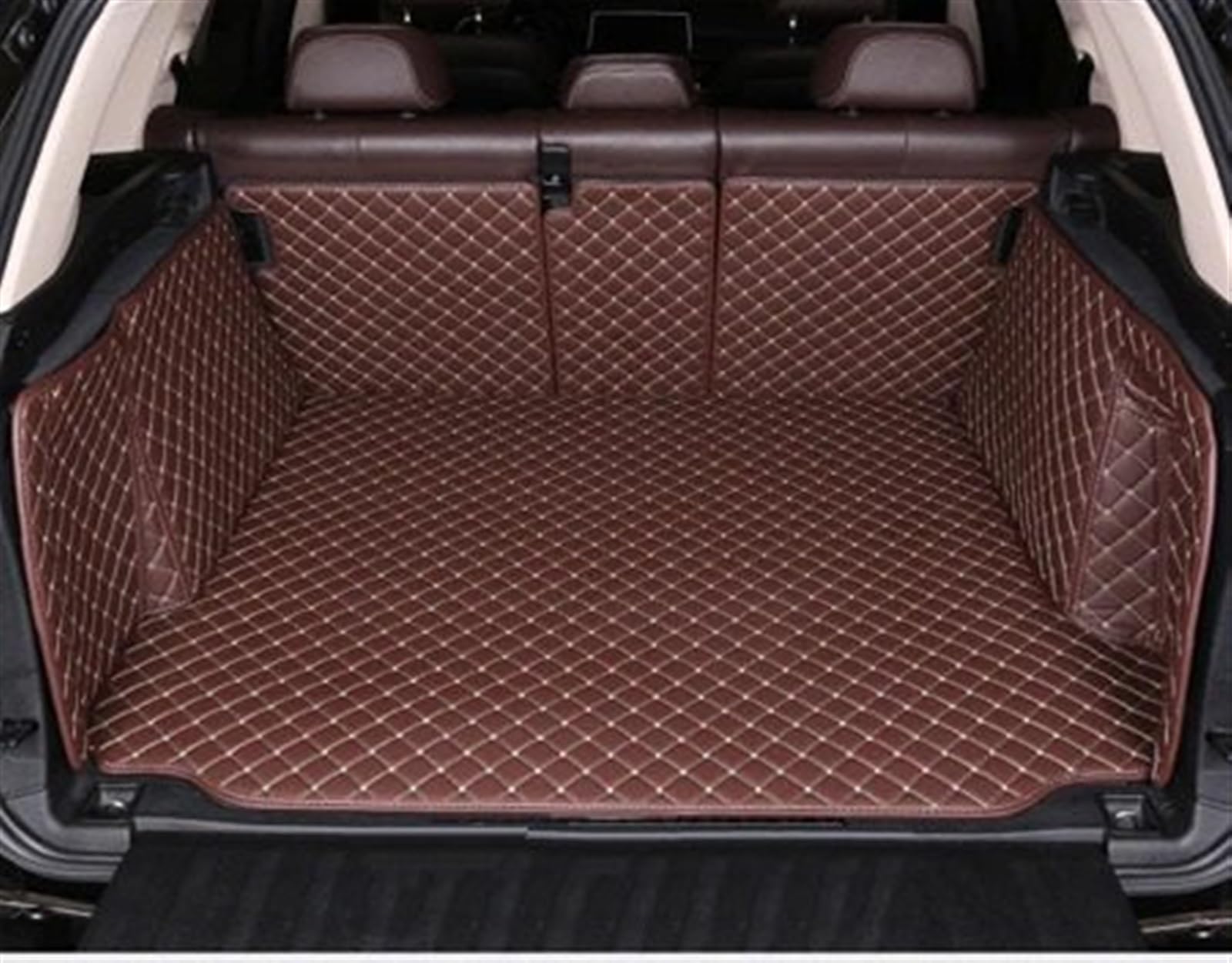 UEGVJIAS Kompatibel mit 5 Series F10 2011 2012 2013 2014 2015 2016, Kofferraummatte, vollständig umschlossener Cargo-Liner, Teppich-Set, Auto-Styling-Liner Heckklappenmatte(2) von UEGVJIAS