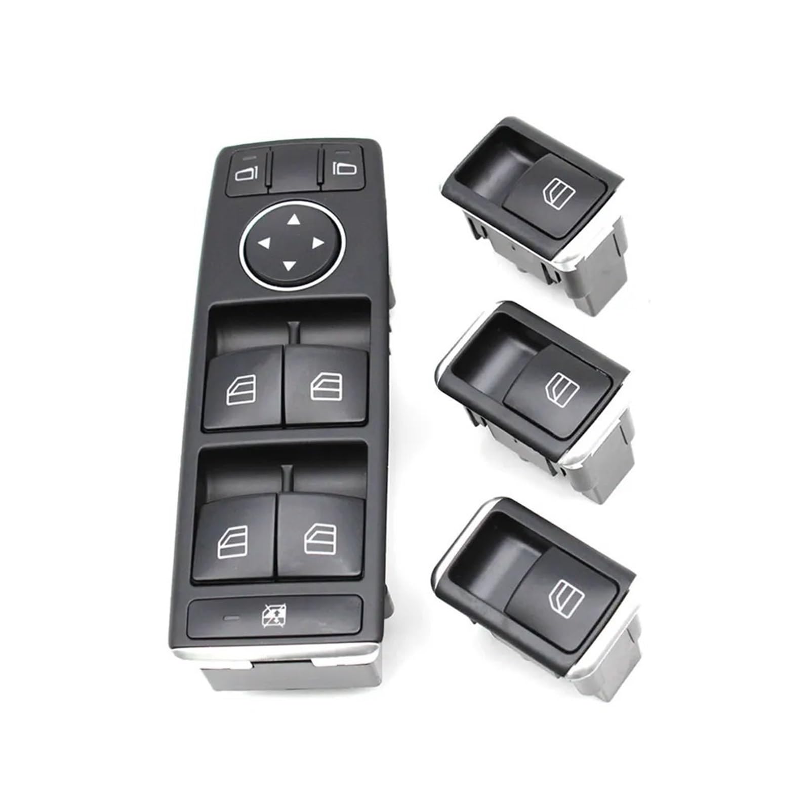 UEGVJIAS Kompatibel mit Benz für W166 W292 ML GL GLE GLS-Klasse Electric Power Master Fensterheber-Steuerschalterknopf 1669054400 1669054300 Auto Schaltertaste(A 4pcs Set) von UEGVJIAS