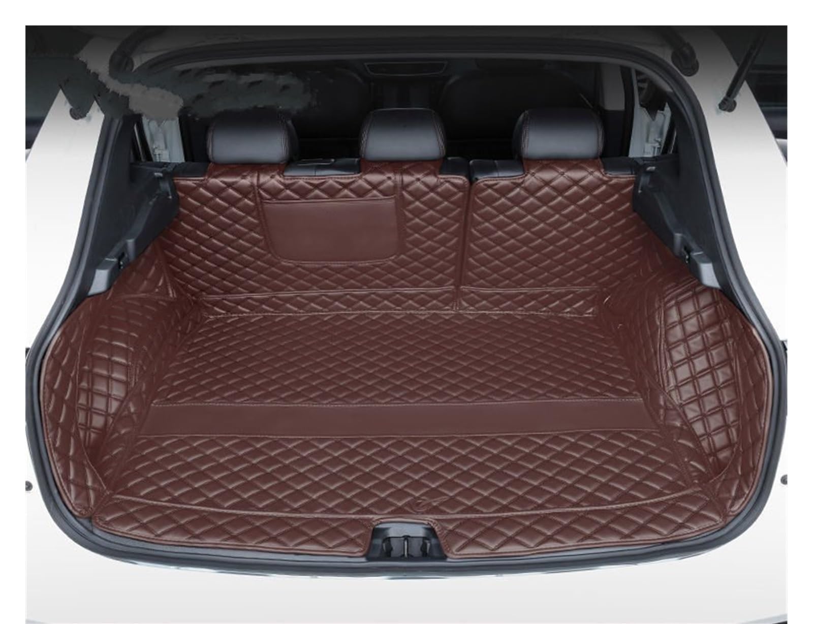 UEGVJIAS Kompatibel mit Mitsubishi für Outlander 4WD 2WD 2013 2014 2015 2016 2017 2018 2019 2020 2021 Kofferraummatte Matten Teppich Teppich Zubehör Heckklappenmatte(7 Seats-A2,4WD) von UEGVJIAS