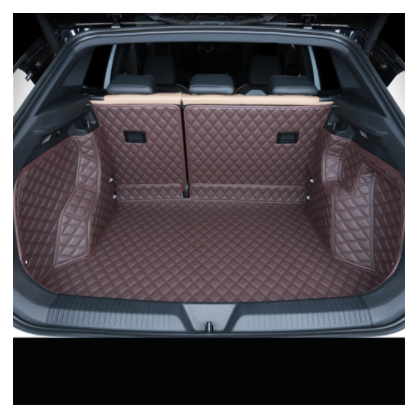 UEGVJIAS Kompatibel mit VW für ID4 2021 2022 Kofferraummatte Cargo Liner Schutzpolster wasserdichte Kofferraummatten Custom Auto Accesorios Heckklappenmatte(2) von UEGVJIAS