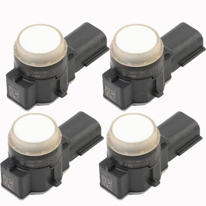 UEGVJIAS PDC-Sensor Kompatibel mit Ford Für Fiesta 2013 2014 2015 2016 2017 CV1T-15K859-ABW CV1T15K859ABW Auto PDC Einparkhilfe Sensor(4pcs White) von UEGVJIAS