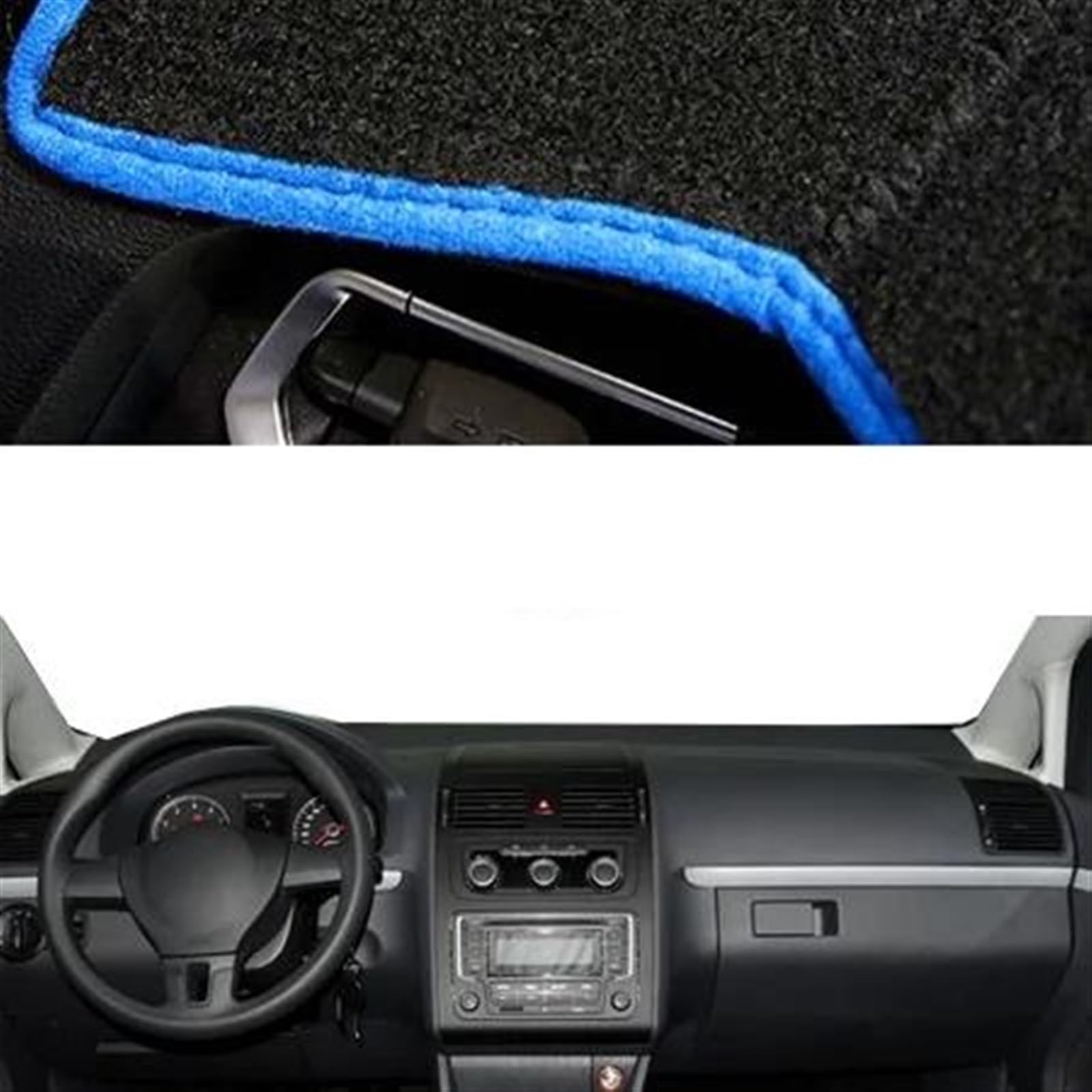 Auto Armaturenbrett Abdeckung Dash Matte Für VW Für Touran 2003 2004-2009 2010 2011 2012 2013 2014 2015 Pad Sonnenschutz Auto Styling Armaturenbrett Abdeckung(Blue LHD) von UFITIDU