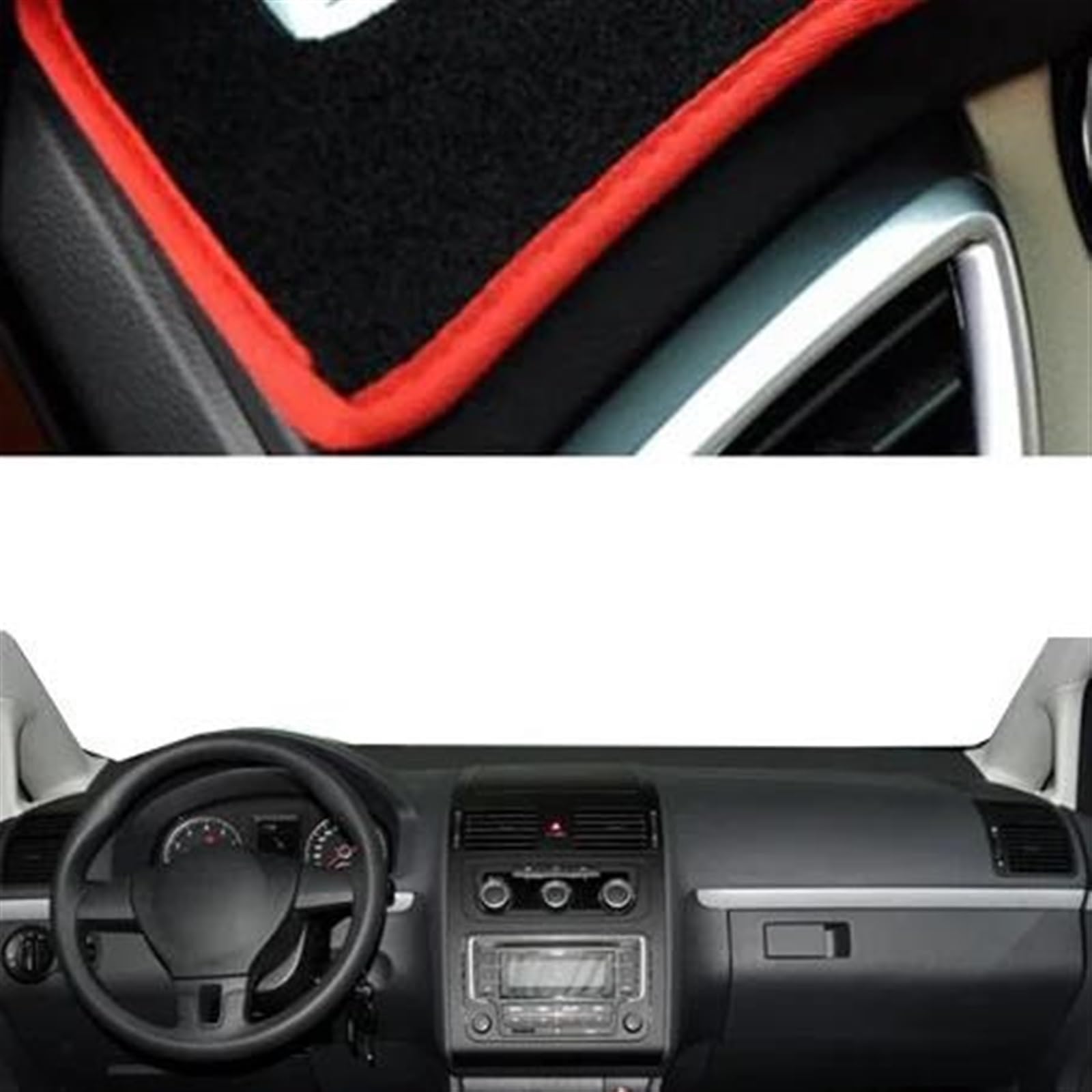 Auto Armaturenbrett Abdeckung Dash Matte Für VW Für Touran 2003 2004-2009 2010 2011 2012 2013 2014 2015 Pad Sonnenschutz Auto Styling Armaturenbrett Abdeckung(Red LHD) von UFITIDU