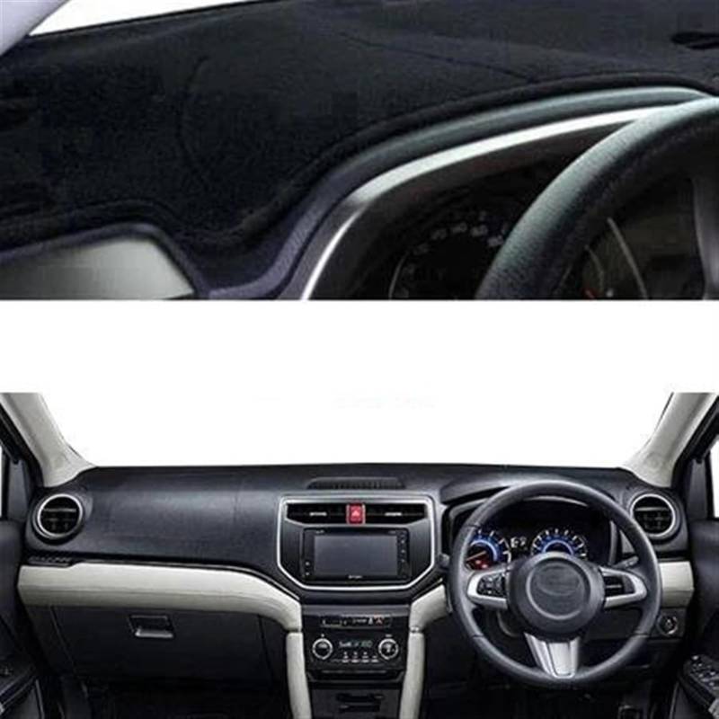 Auto Auto-Dashboard Abdeckung Für Toyota Für Rush 2018 2019 2020 Dash Matte Teppich Cape Sonnenschirm Dashmat Pad Armaturenbrett Abdeckung(Black RHD) von UFITIDU