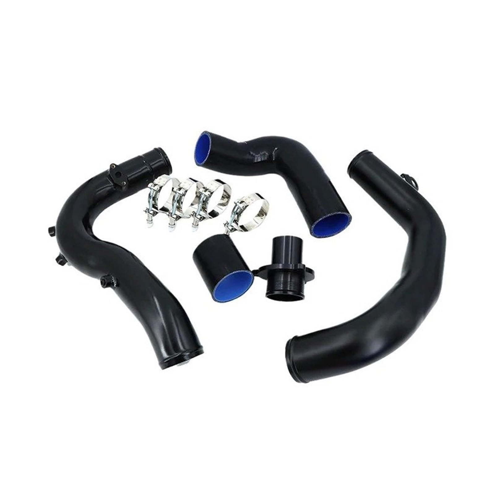 Auto Luftansaugschlauch Für A3 S3 MK7 Gen 3Motor 1,8T/2,0T ROT/Schwarz 2,5'' Aluminium Ladeluftkühler Laderohr Kit Lufteinl(MK7-A KIT Black) von UFITIDU