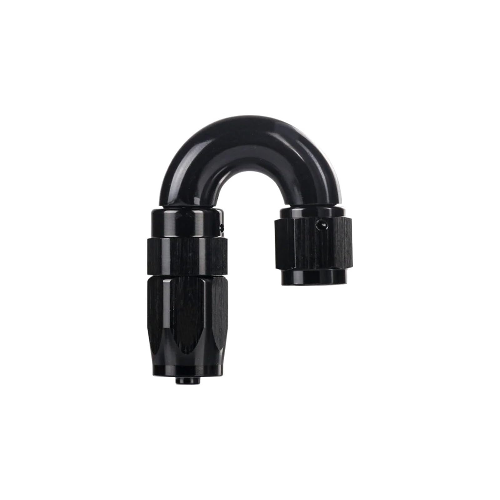 Auto Luftansaugschlauch Schwarz AN 6 0/45/90/180 Grad Fitting Full Flow Swivel 6 AN Fitting Schlauchendadapter Aluminium Lufteinl(QL-AN6-180) von UFITIDU