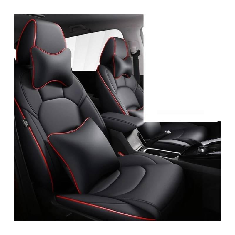 Auto Sitzbezug Für Jeep Alle Modelle Für Renegade Für Compass Für Cherokee, Für Patriot Für Wrangler, Auto-Innenausstattung Individueller Vollständiger Autositzbezug Auto Schonbezüge(Add pillow black von UFITIDU