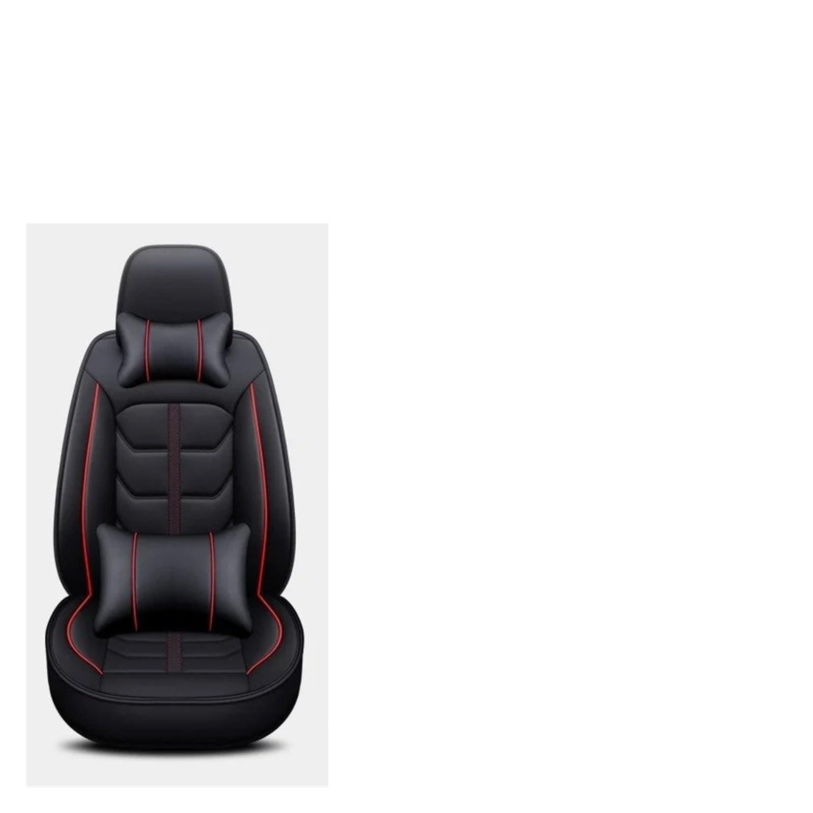 Auto Sitzbezug Für Peugeot 2008 Universal Style 3D Autositzbezüge Innenausstattung Sitzschoner Auto Schonbezüge(Black red 5 Seats) von UFITIDU