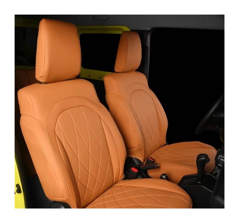 Auto Sitzbezug Für Suzuki Für JIMNY Jb64 Jb74 2023 2022 2021 2020 2019 Benutzerdefinierte Autositzbezüge Kissen Komplettset Atmungsaktives Leder Airbag Kompatibel Auto Schonbezüge(Full set,Braun) von UFITIDU