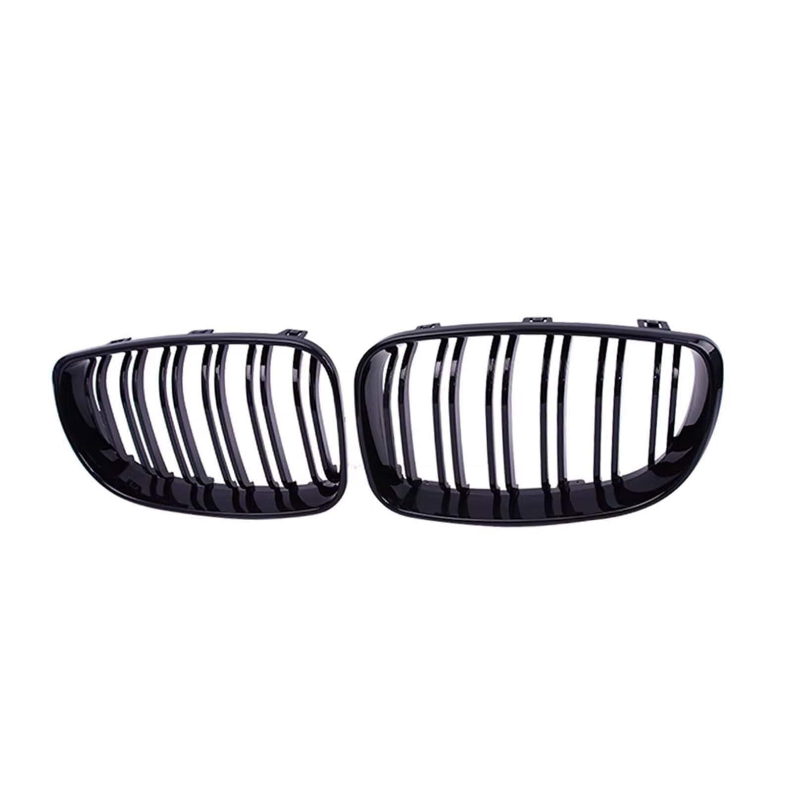 Front Kühlergrille Für E81 E87 E82 E88 128I 130I 135I Ausgewählt 2007-2011Auto Glänzend Schwarz Grill Front Niere Kühlergrill Dual Lamellen Doppel Linie Grills Frontgrill von UFITIDU