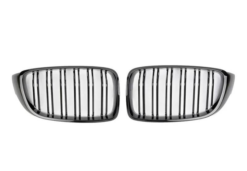 Front Kühlergrille Für F32 F33 F36 F80 F82 425i 430i 440i 435i 2013-2020 Cabriolet Coupe Glänzend Schwarz Front Niere Kühlergrill Lamelle M4 Stil Grill Frontgrill(Glossy Black) von UFITIDU