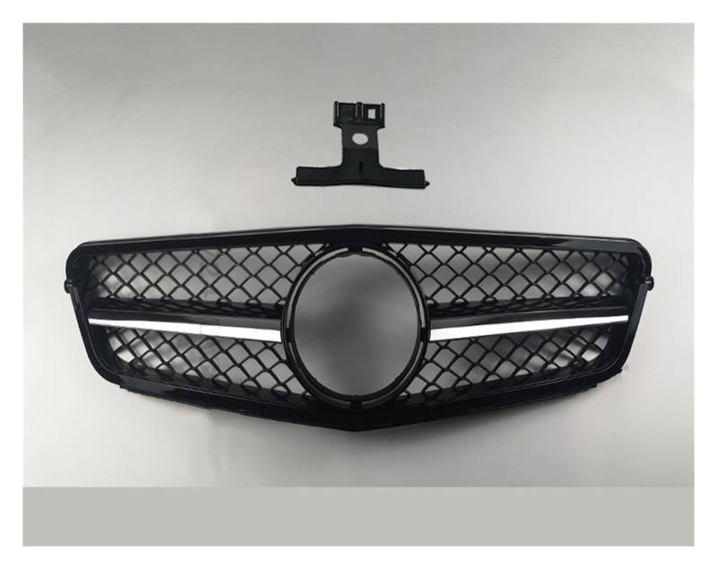 Front Kühlergrille Match Frontgrill Für Die Stoßstange, Haubengrill Für Benz C W204 C43 C180 C200 C250 C300 2007-2014 AMG GT Diamant-Tuning Frontgrill Auto-Kühlergrill Frontgrill(AM Silvery) von UFITIDU