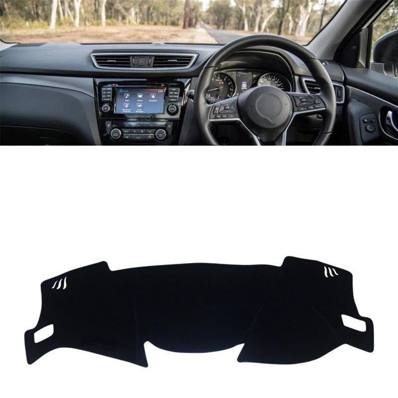 Für Nissan Für Qashqai J11 2014 2015 2016 2017 2018 2019 2020 Auto Armaturenbrett Abdeckung Dash Matte Sonnenschutz Instrument Unterlage Armaturenbrett Abdeckung(A Black Side RHD) von UFITIDU