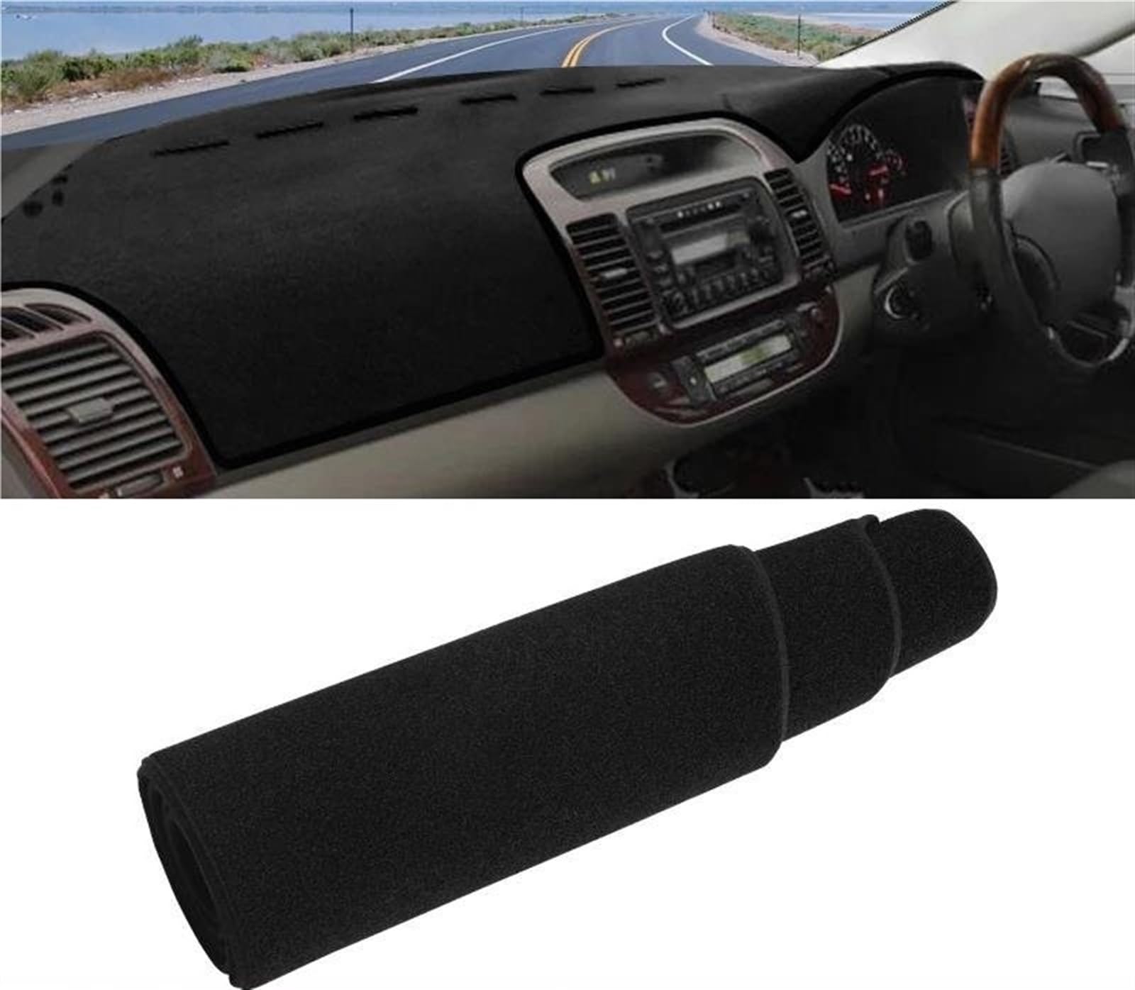 Für Toyota Für Camry 30 XV30 2002 2003 2004 2005 2006 Auto Dashboard Abdeckung Sonnenschutz Vermeiden Licht Matte Pad Armaturenbrett Abdeckung(A RHD Black Side) von UFITIDU