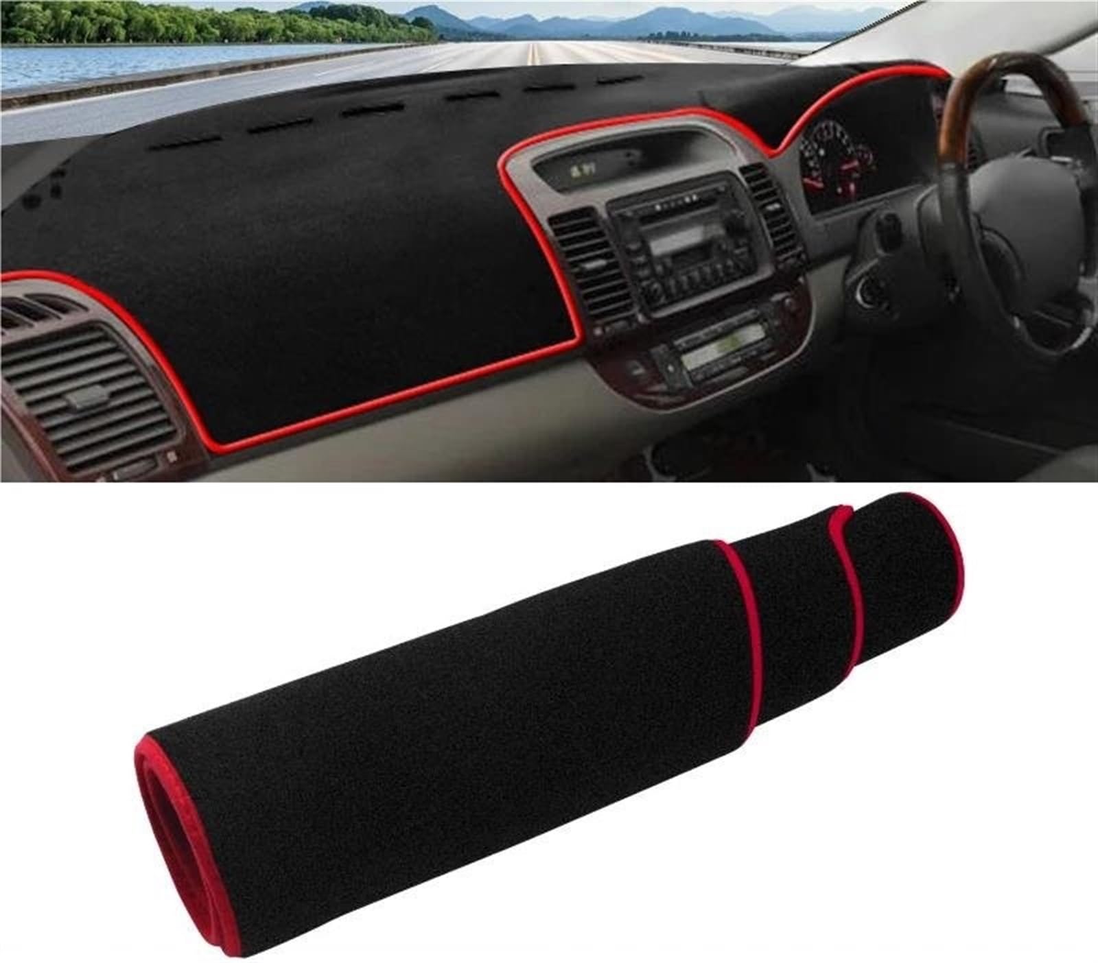 Für Toyota Für Camry 30 XV30 2002 2003 2004 2005 2006 Auto Dashboard Abdeckung Sonnenschutz Vermeiden Licht Matte Pad Armaturenbrett Abdeckung(A RHD Red Side) von UFITIDU