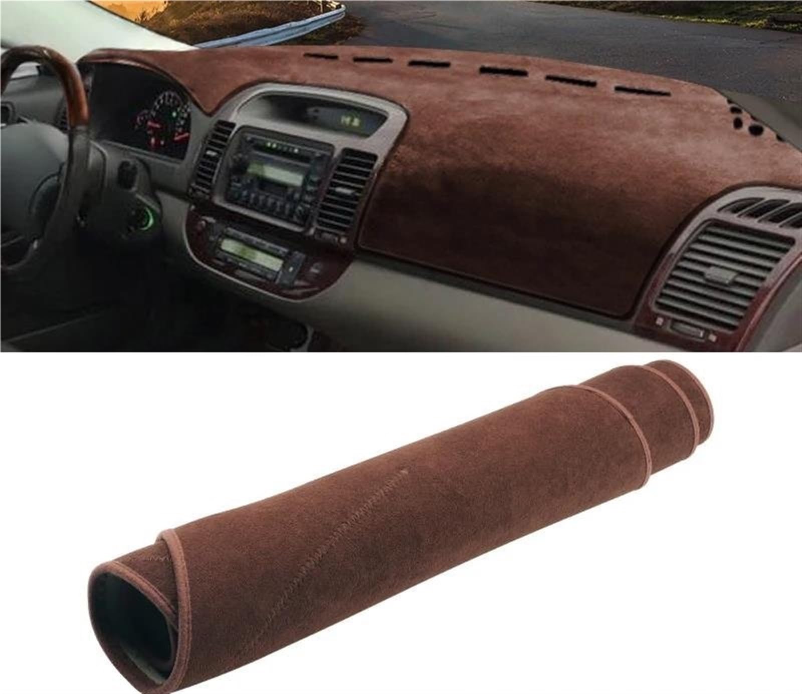 Für Toyota Für Camry 30 XV30 2002 2003 2004 2005 2006 Auto Dashboard Abdeckung Sonnenschutz Vermeiden Licht Matte Pad Armaturenbrett Abdeckung(B LHD Brown) von UFITIDU