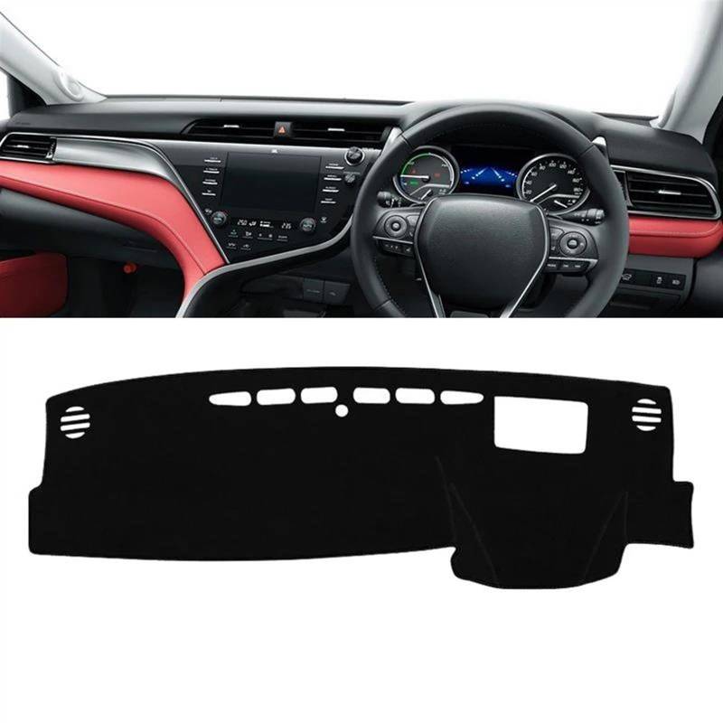 Für Toyota Für Camry XV70 2018 2019 2020 2021 2022 2023 2024 Auto Dashboard Abdeckung Dash Matte Sonnenschutz Pad Zubehör Armaturenbrett Abdeckung(A RHD Black Side) von UFITIDU