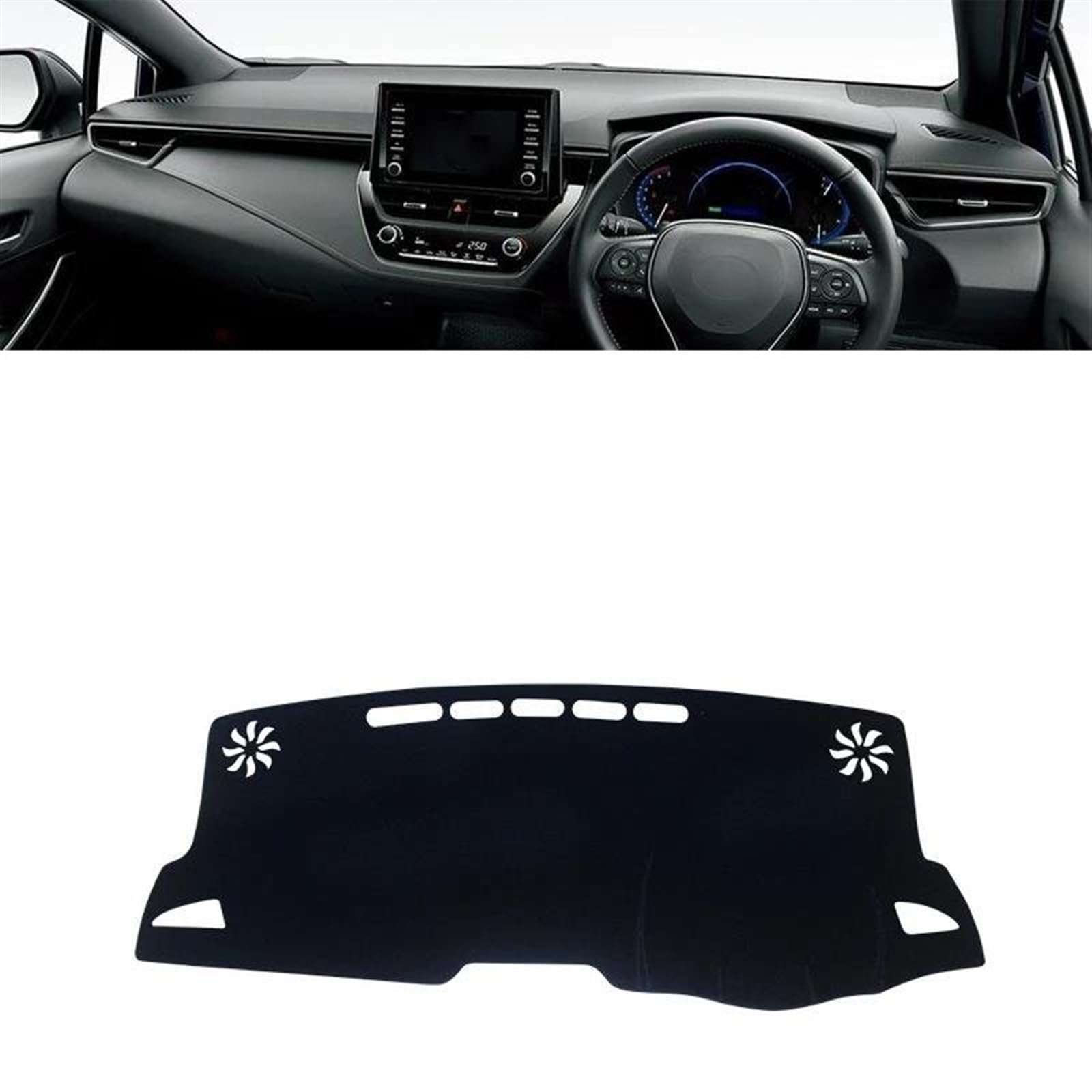 Für Toyota Für Corolla E210 12th 2019 2020 2021 2022 2023 Auto Dashboard Abdeckung Matte Dashboard Sonnenschutz Pad Armaturenbrett Abdeckung(A RHD Black Side) von UFITIDU