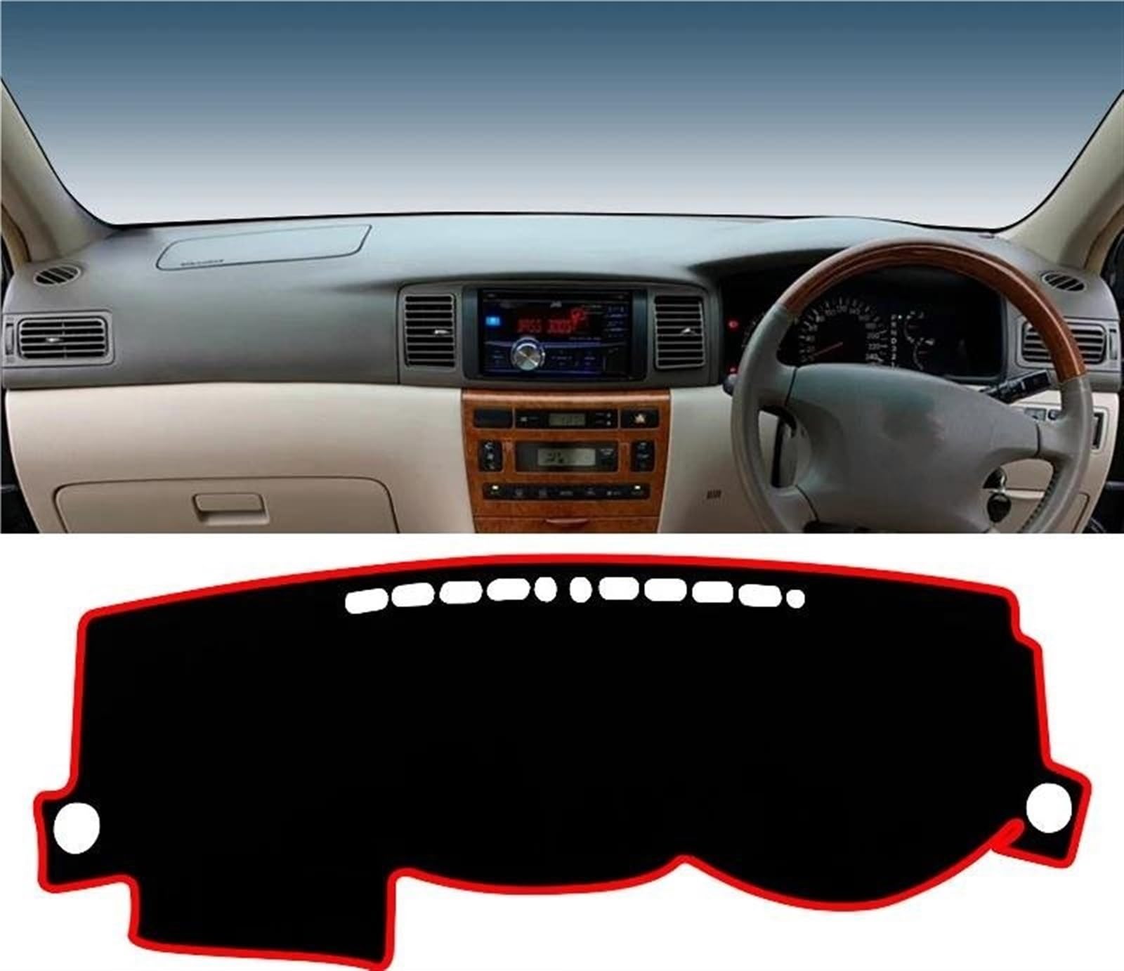 Für Toyota Für Corolla IX E120 E130 2001-2004 2005 2006 2007 Auto Armaturenbrett Abdeckung Sonnenschutz Vermeiden Licht Matte Pad Armaturenbrett Abdeckung(A RHD Red Side) von UFITIDU