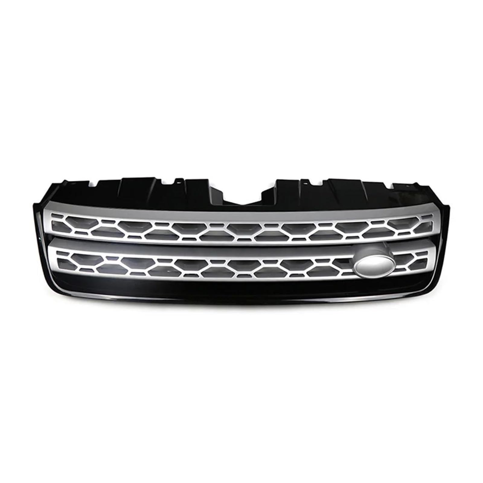 Kühlergrill 1 Pcs Für Land Für Rover Für Discovery Sport L550 2015 2016 2017 2018 2019/ Mit Abzeichen Front Kühlergrill Oberen Racing Grill Frontgrill(Black Silver) von UFITIDU