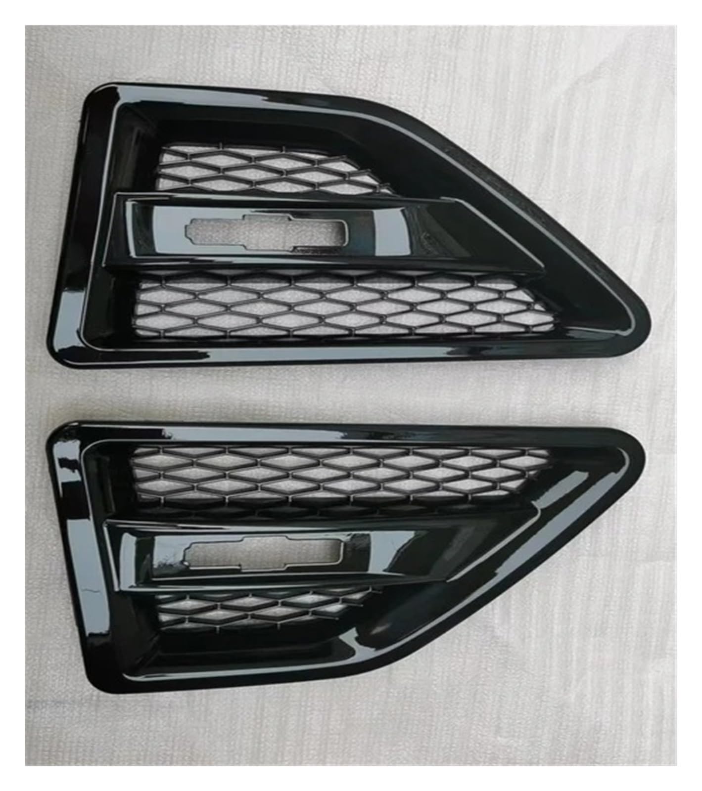 Kühlergrill Paar Auto Fender Side Air Vent Flow Grill Abdeckung Fender Grille Trim Dekoration ABS Für Land Für Rover Für Freelander 2 LR2 2008-2015 Frontgrill(Schwarz) von UFITIDU