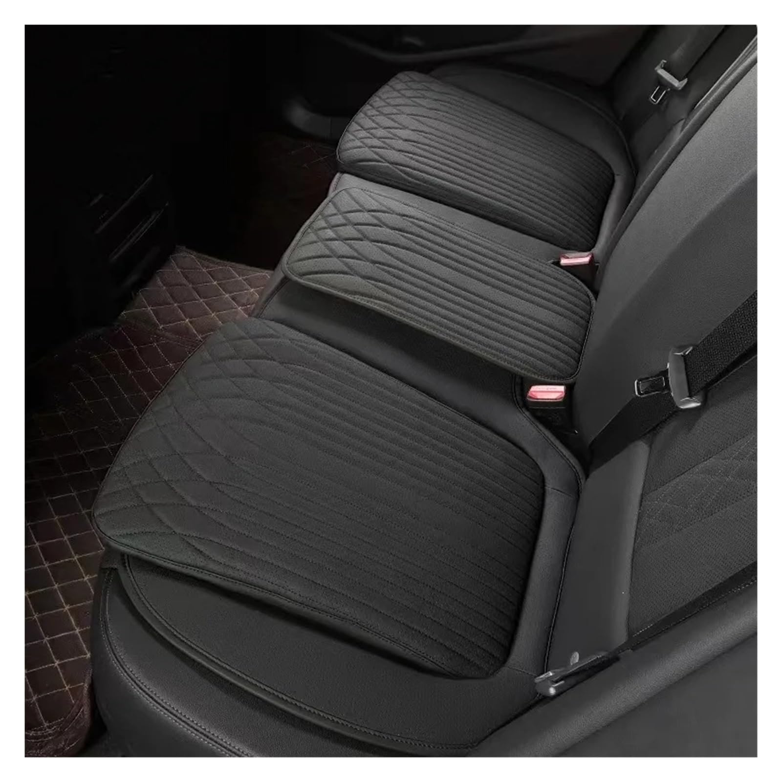 UFITIDU Auto Sitzbezug Autositzkissen Leder Nutzfahrzeug Rutschfestes Stützpolster Universal High Rebound Schwamm Sitzbezug 54 cm Atmungsaktiv Auto Schonbezüge(Rear seat Cushion B) von UFITIDU