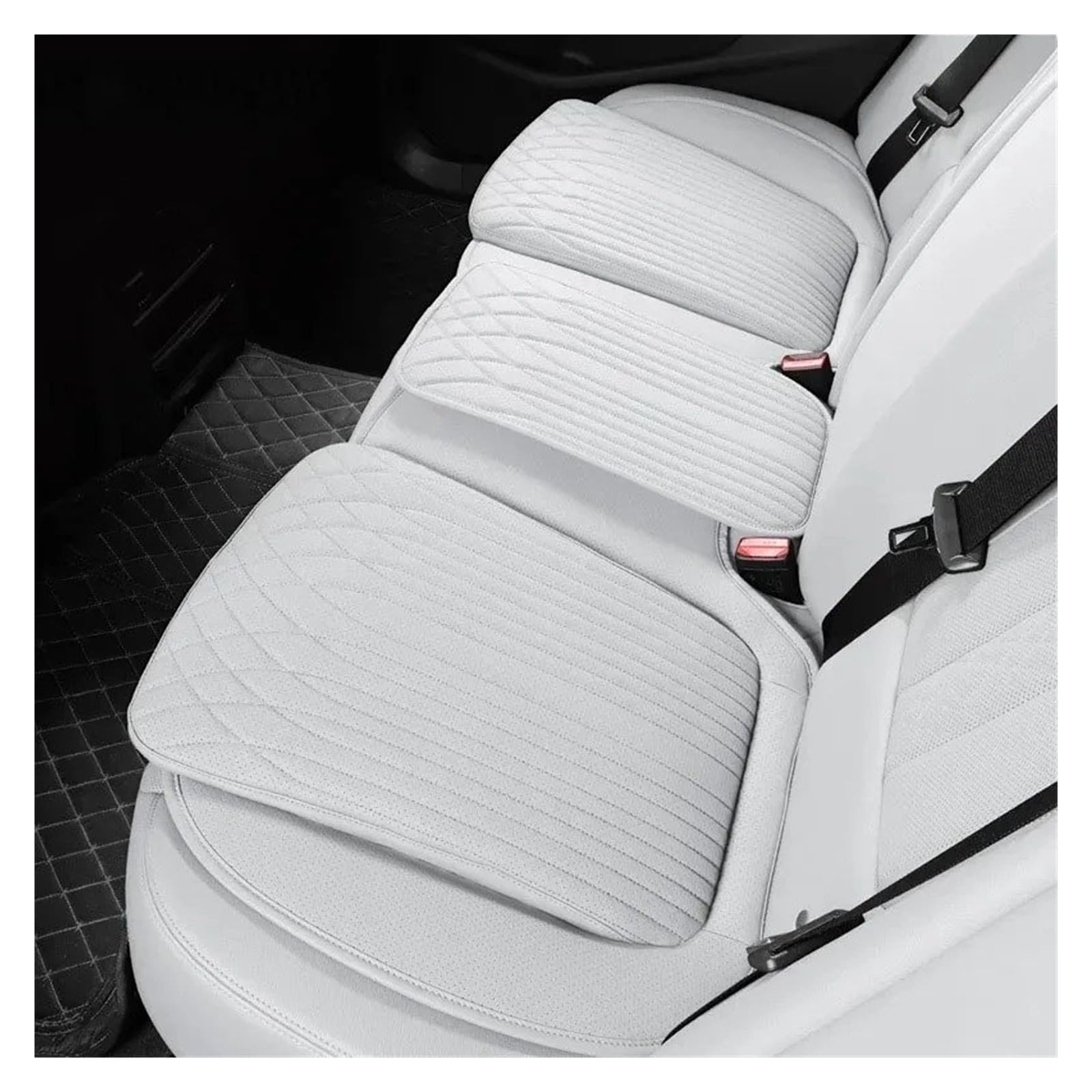 UFITIDU Auto Sitzbezug Autositzkissen Leder Nutzfahrzeug Rutschfestes Stützpolster Universal High Rebound Schwamm Sitzbezug 54 cm Atmungsaktiv Auto Schonbezüge(Rear seat Cushion E) von UFITIDU