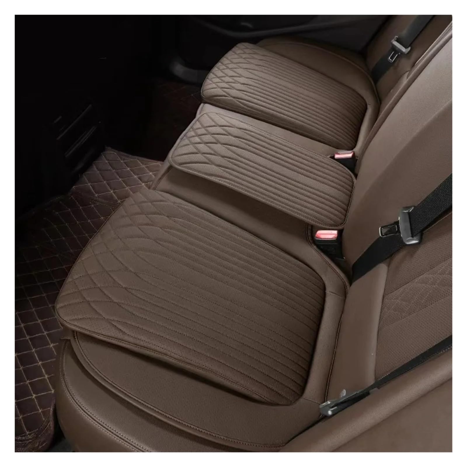 UFITIDU Auto Sitzbezug Autositzkissen Leder Nutzfahrzeug Rutschfestes Stützpolster Universal High Rebound Schwamm Sitzbezug 54 cm Atmungsaktiv Auto Schonbezüge(Rear seat Cushion F) von UFITIDU