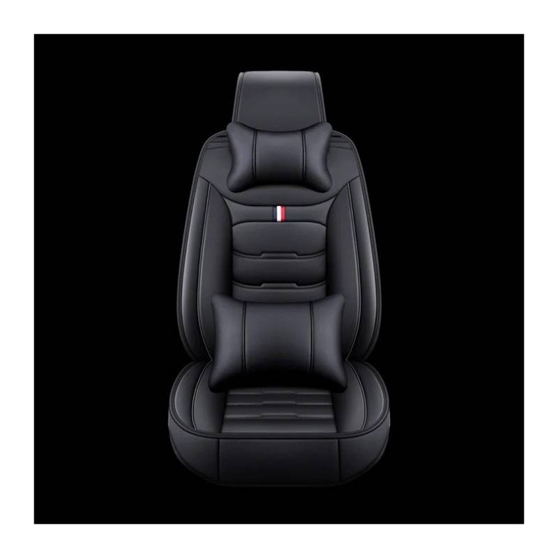 UFITIDU Auto Sitzbezug Autozubehör Für Alle Modelle Für Captur Für Logan Für Kadjar Trafic Für Scenic Armlehne Megane Leder-Autositzbezug Auto Schonbezüge(1 seat Black Pillow) von UFITIDU