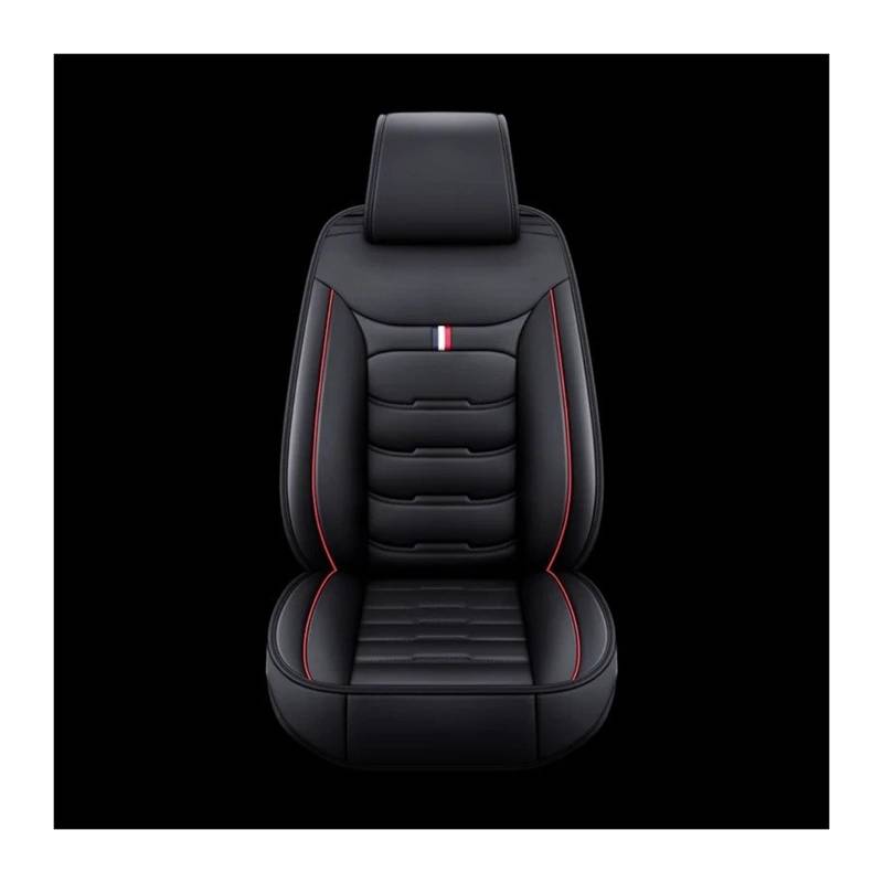 UFITIDU Auto Sitzbezug Autozubehör Für Alle Modelle Für Captur Für Logan Für Kadjar Trafic Für Scenic Armlehne Megane Leder-Autositzbezug Auto Schonbezüge(1 seat Black Red 1) von UFITIDU