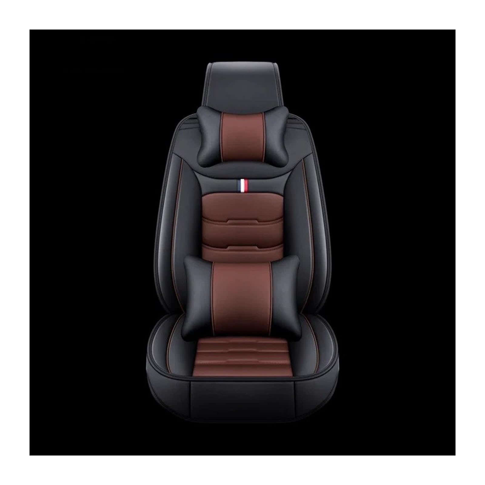 UFITIDU Auto Sitzbezug Autozubehör Für Alle Modelle Für Captur Für Logan Für Kadjar Trafic Für Scenic Armlehne Megane Leder-Autositzbezug Auto Schonbezüge(1 seat Coffee Pillow 1) von UFITIDU