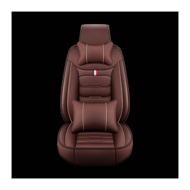 UFITIDU Auto Sitzbezug Autozubehör Für Alle Modelle Für Captur Für Logan Für Kadjar Trafic Für Scenic Armlehne Megane Leder-Autositzbezug Auto Schonbezüge(1 seat Coffee Pillow 2) von UFITIDU