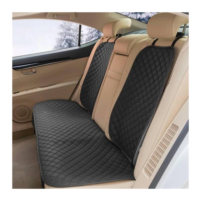 UFITIDU Auto Sitzbezug Four Seasons Vorne Hinten Sitzschutz Autositzkissen Pad Matte Auto-Innenausstattung Universal Leder Autositzbezüge Auto Schonbezüge(1pc Rear Black line) von UFITIDU