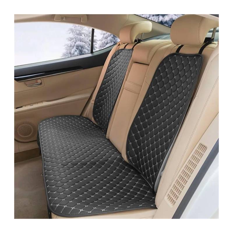 UFITIDU Auto Sitzbezug Four Seasons Vorne Hinten Sitzschutz Autositzkissen Pad Matte Auto-Innenausstattung Universal Leder Autositzbezüge Auto Schonbezüge(1pc Rear White line) von UFITIDU