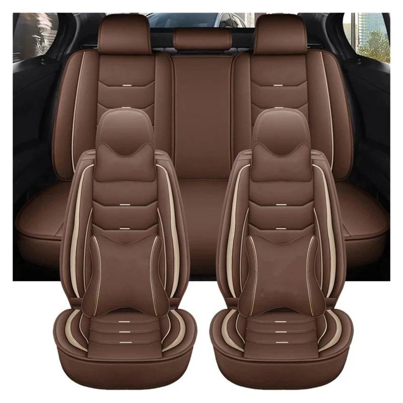 UFITIDU Auto Sitzbezug Für Alle Molle Für Captur Für Logan Für Kadjar Trafic Für Scenic Armlehne Auto-Styling Universal-Ler-Autositzbezug Auto Schonbezüge(Coffee Pillow) von UFITIDU