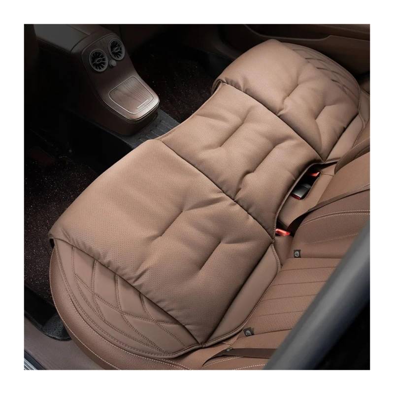 UFITIDU Auto Sitzbezug Für Autositzkissen Hauptfahrer Universal Vierjahreszeiten-Sitzkissen Passende Sitzbezüge Leder Auto Schonbezüge(Rear Seat-Brown) von UFITIDU