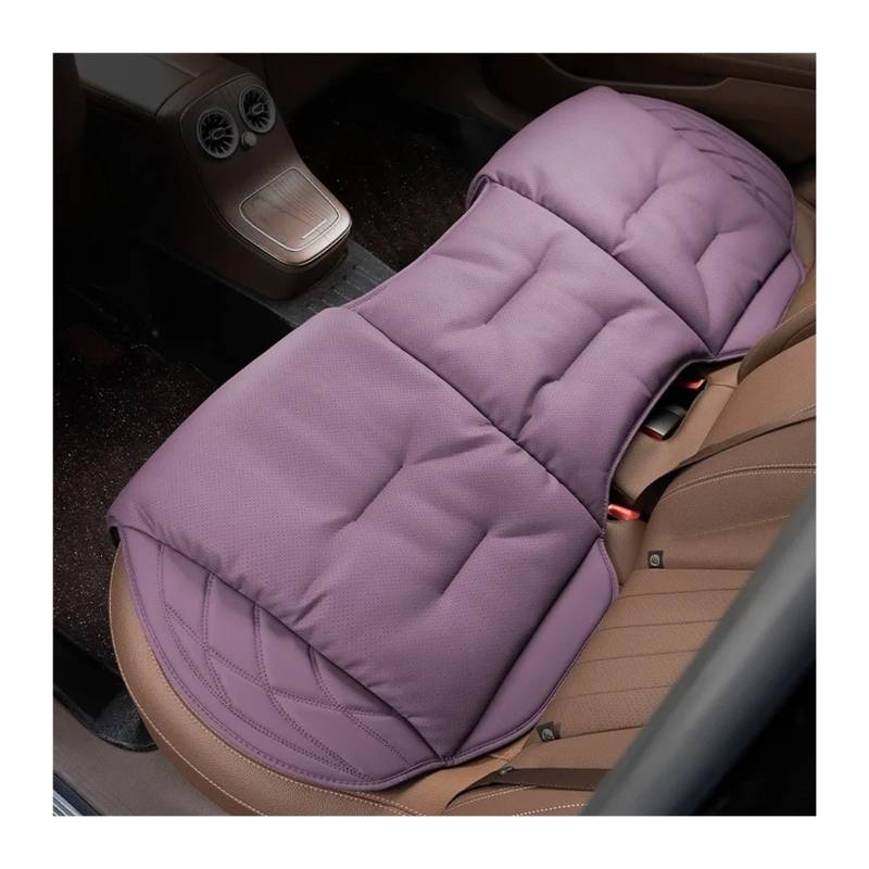 UFITIDU Auto Sitzbezug Für Autositzkissen Hauptfahrer Universal Vierjahreszeiten-Sitzkissen Passende Sitzbezüge Leder Auto Schonbezüge(Rear Seat-Purple) von UFITIDU