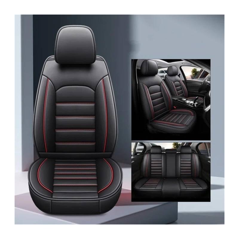 UFITIDU Auto Sitzbezug Für Benz Für CLS C219 C218 X218 C257 CL C216 Autozubehör Innendetails Sitzschutz Universal Style Autositzbezug Auto Schonbezüge(Black red 5seat1) von UFITIDU