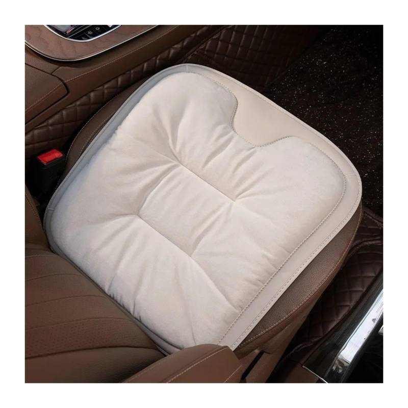 UFITIDU Auto Sitzbezug Für E36 E60 E90 Für X2 Für X1 Für X3 Für X5 E46 E39 E70 Für M3 Flanell Auto Sitzkissen Winter Warme Anti Slip Hinten Sitz Weiche Pad Auto Schonbezüge(1PC Beige) von UFITIDU